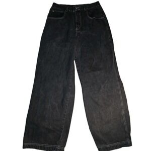 Chazzz Jeans Unisex Black 32x29 Baggy Wide Leg Vintage Skater RARE Y2K 90s